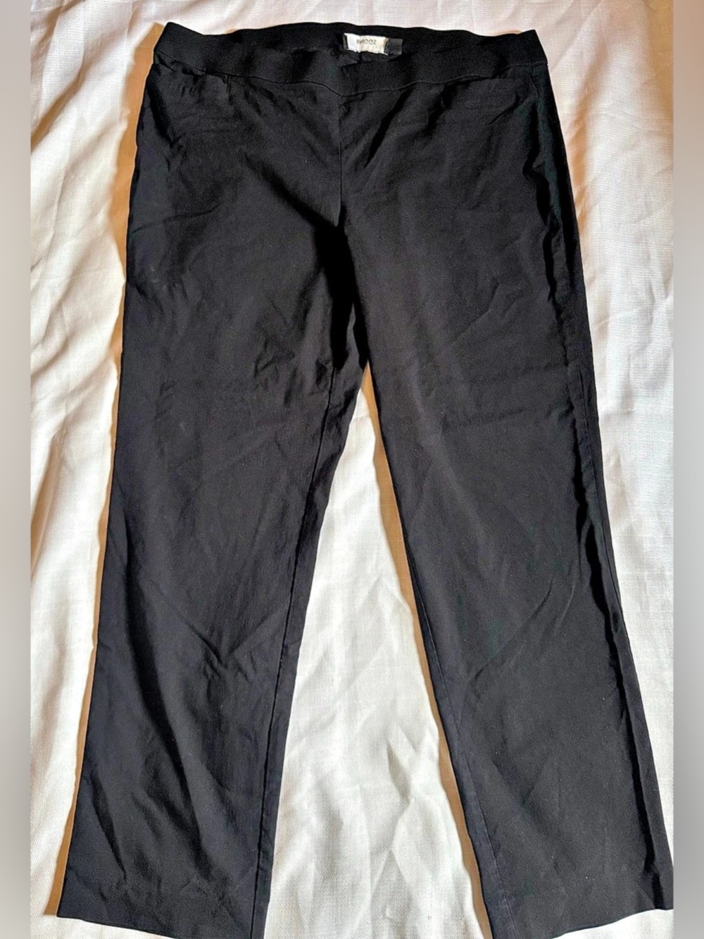 BRIGGS Women's Straight Leg Pants Black Size 20W